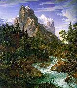 Joseph Anton Koch The Wetterhorn with the Reichenbachtal oil painting on canvas
